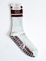 Burgundy Pilates socks (H)
