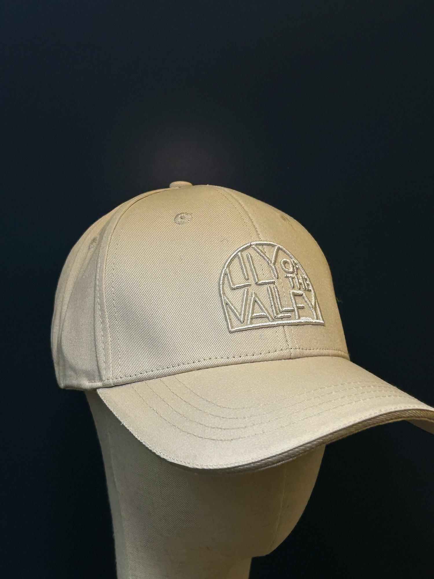 Children's beige canvas cap