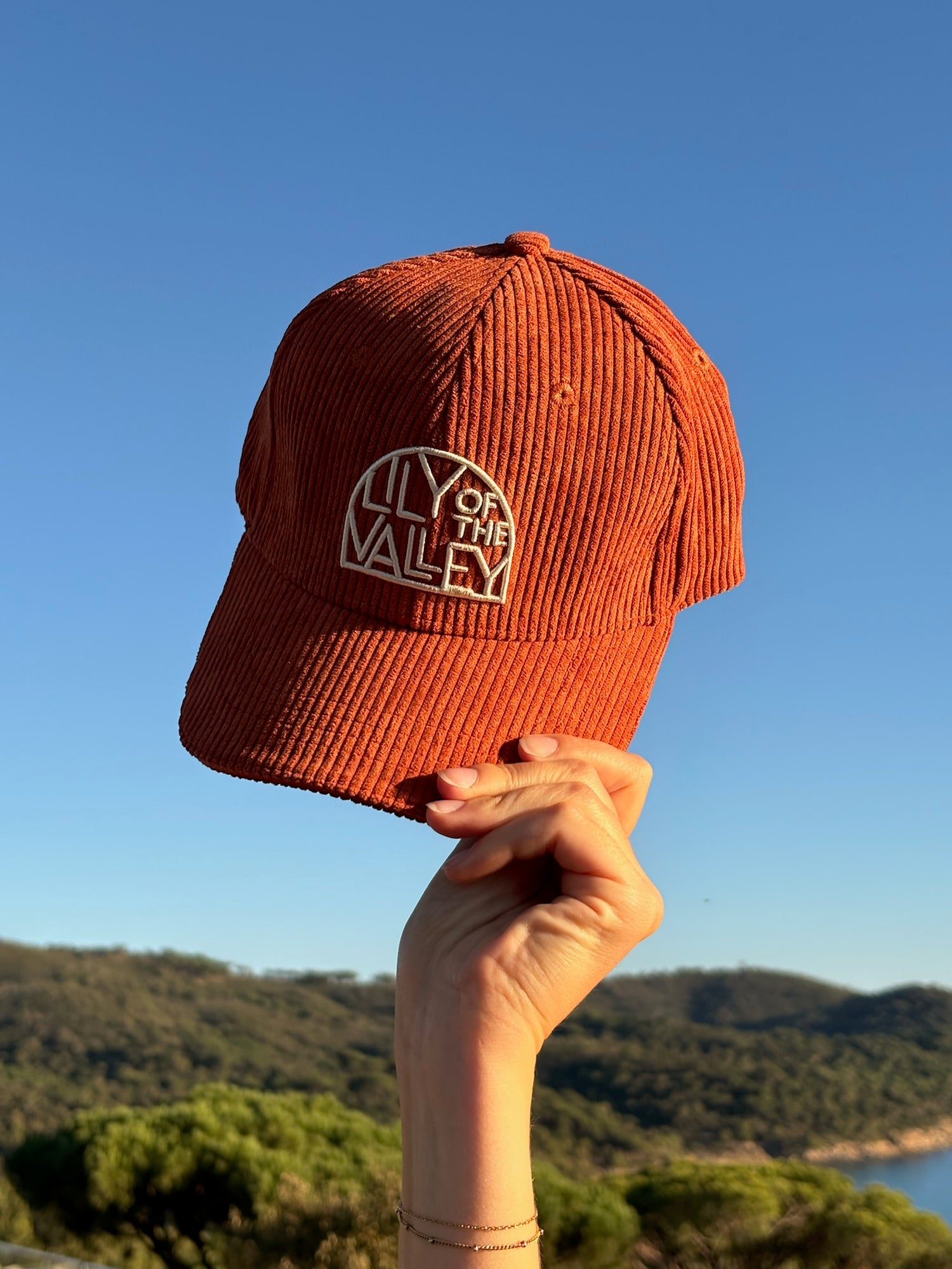 Terracotta velvet cap